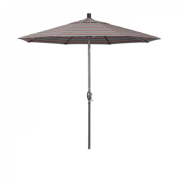 California Umbrella 7.5' Grey Aluminum Market Patio Umbrella, Sunbrella Gateway Blush 194061338148 - main